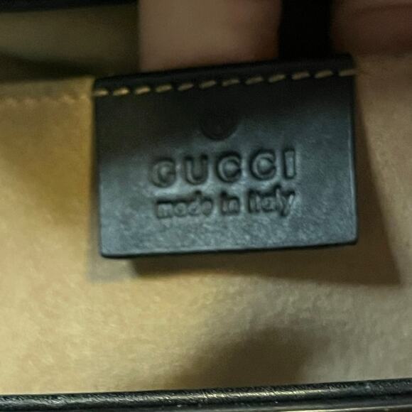 Gucci Black Leather Faux Pearl Padlock Shoulder Bag - Picture 5 of 16